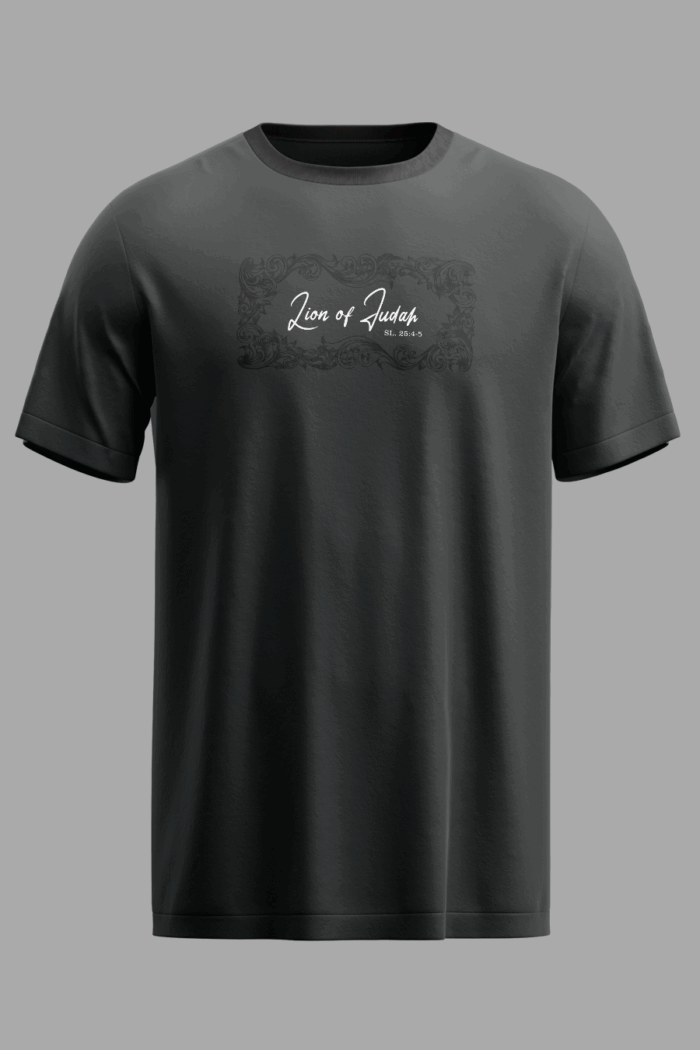 Camiseta Masculina Lion Flower Preta
